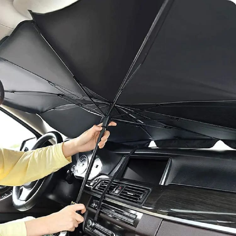 Car Umbrella Sunshade Car Windshield Sun Shade Umbrella, Sun Visor Protector, Foldable Front Window Sunshade Umbrella, Heat Insulation Protection